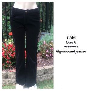 CAbi Black Velvet Pants #138 Size 6
